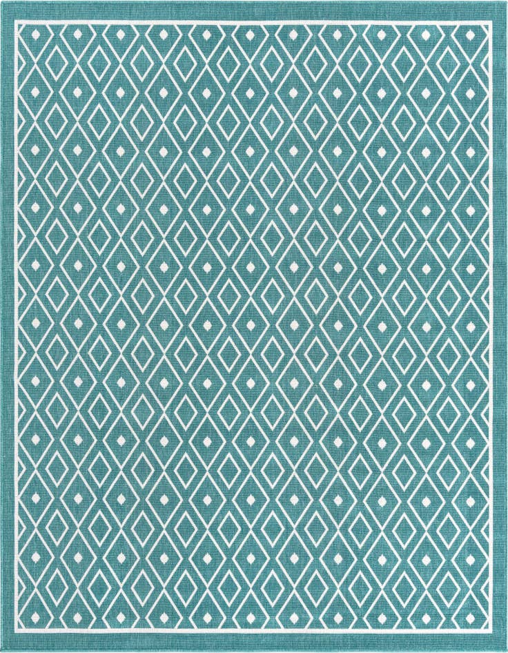 Detail image of 7' 10 x 7' 10 Easy-Clean Lattice Indoor / Outdoor Square Rug