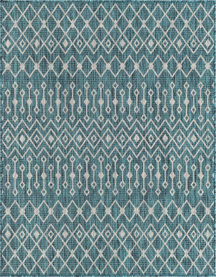 Detail image of 5' 3 x 5' 3 Easy-Clean Lattice Indoor / Outdoor Square Rug