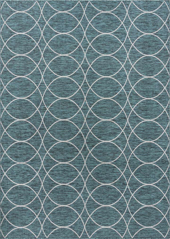 10' x 10' Easy-Clean Lattice Indoor / Outdoor Square Rug