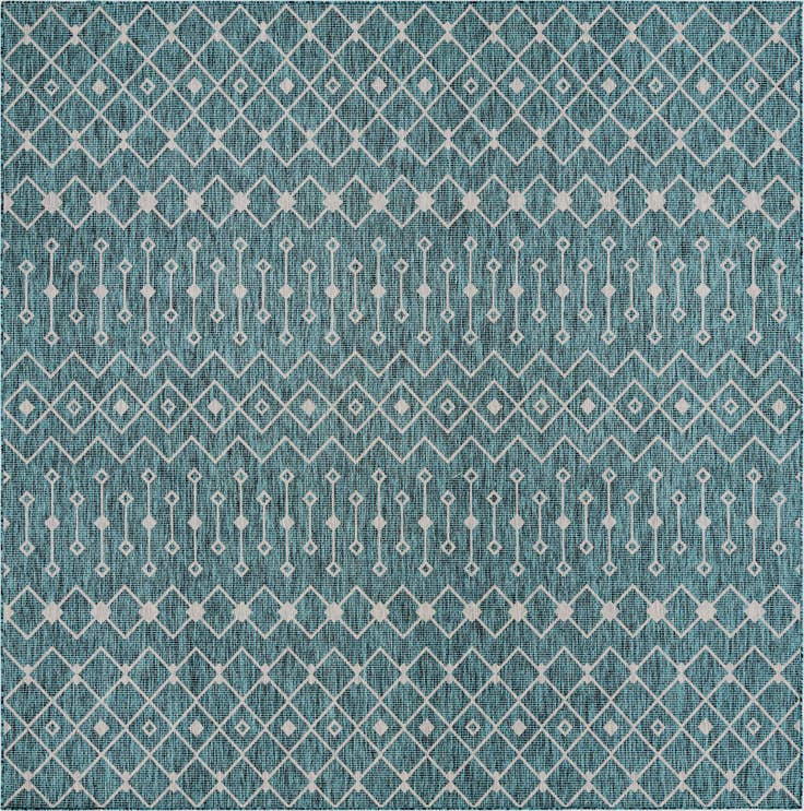 Detail image of 10' 8 x 10' 8 Easy-Clean Lattice Indoor / Outdoor Square Rug