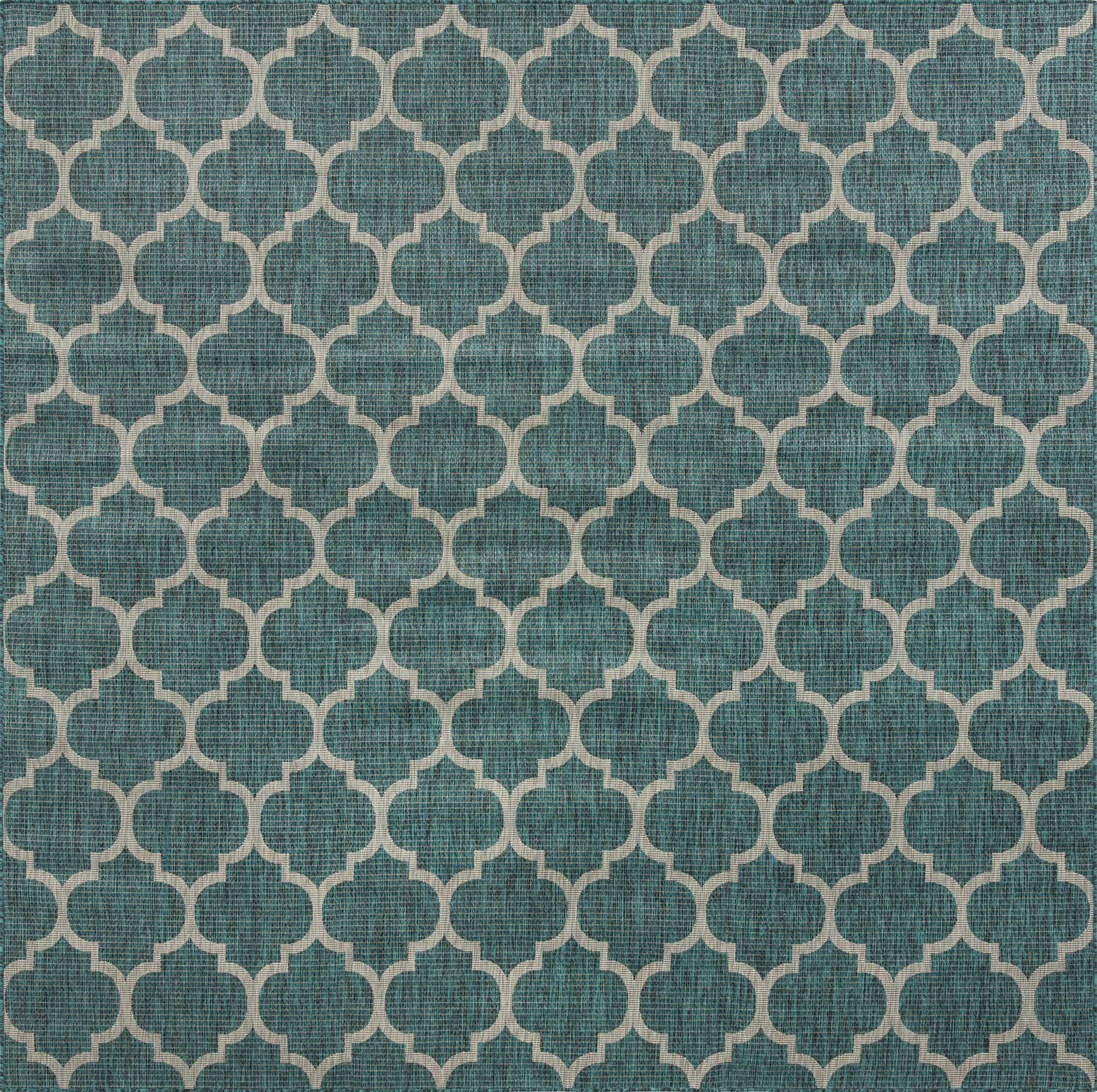 10' x 10' Easy-Clean Lattice Indoor / Outdoor Square Rug