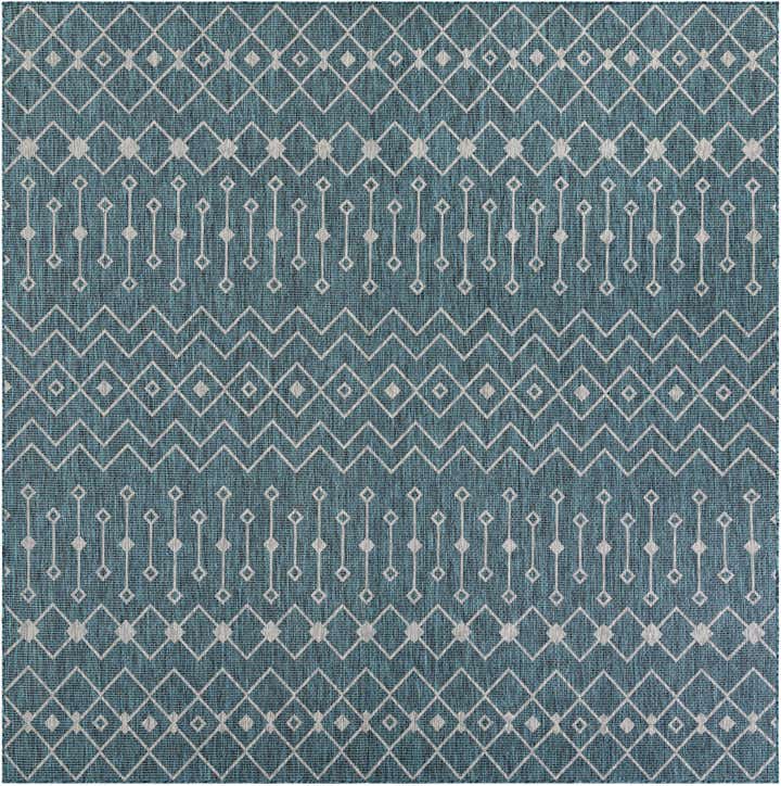 10' x 10' Easy-Clean Lattice Indoor / Outdoor Square Rug