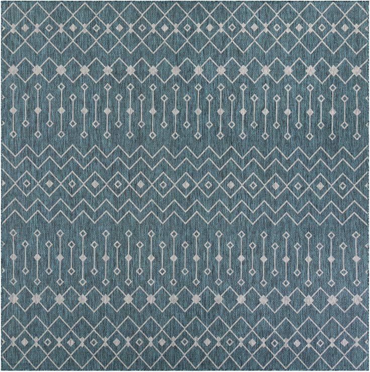 Detail image of 10' x 10' Easy-Clean Lattice Indoor / Outdoor Square Rug