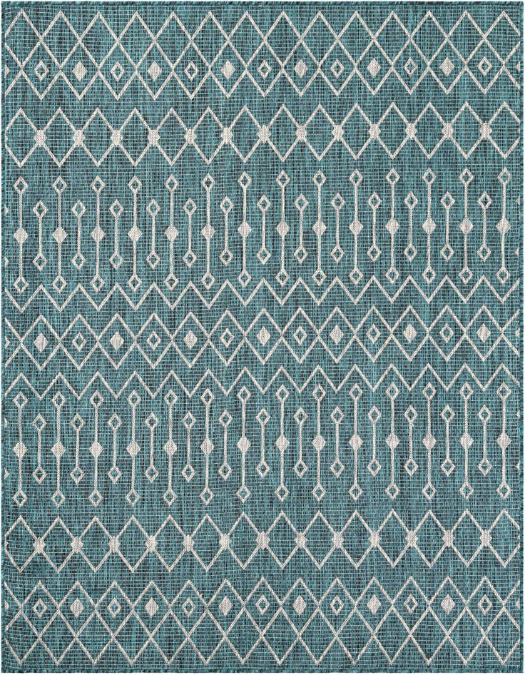 Detail image of 6' x 6' Easy-Clean Lattice Indoor / Outdoor Square Rug