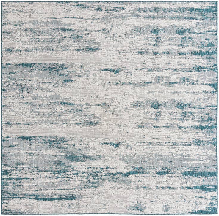 Detail image of 10' x 10' Easy-Clean Modern Indoor / Outdoor Square Rug