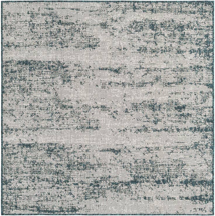 Detail image of 5' 3 x 5' 3 Easy-Clean Modern Indoor / Outdoor Square Rug
