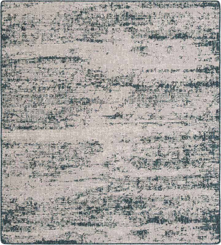 6' x 6' 10 Easy-Clean Modern Indoor / Outdoor Square Rug