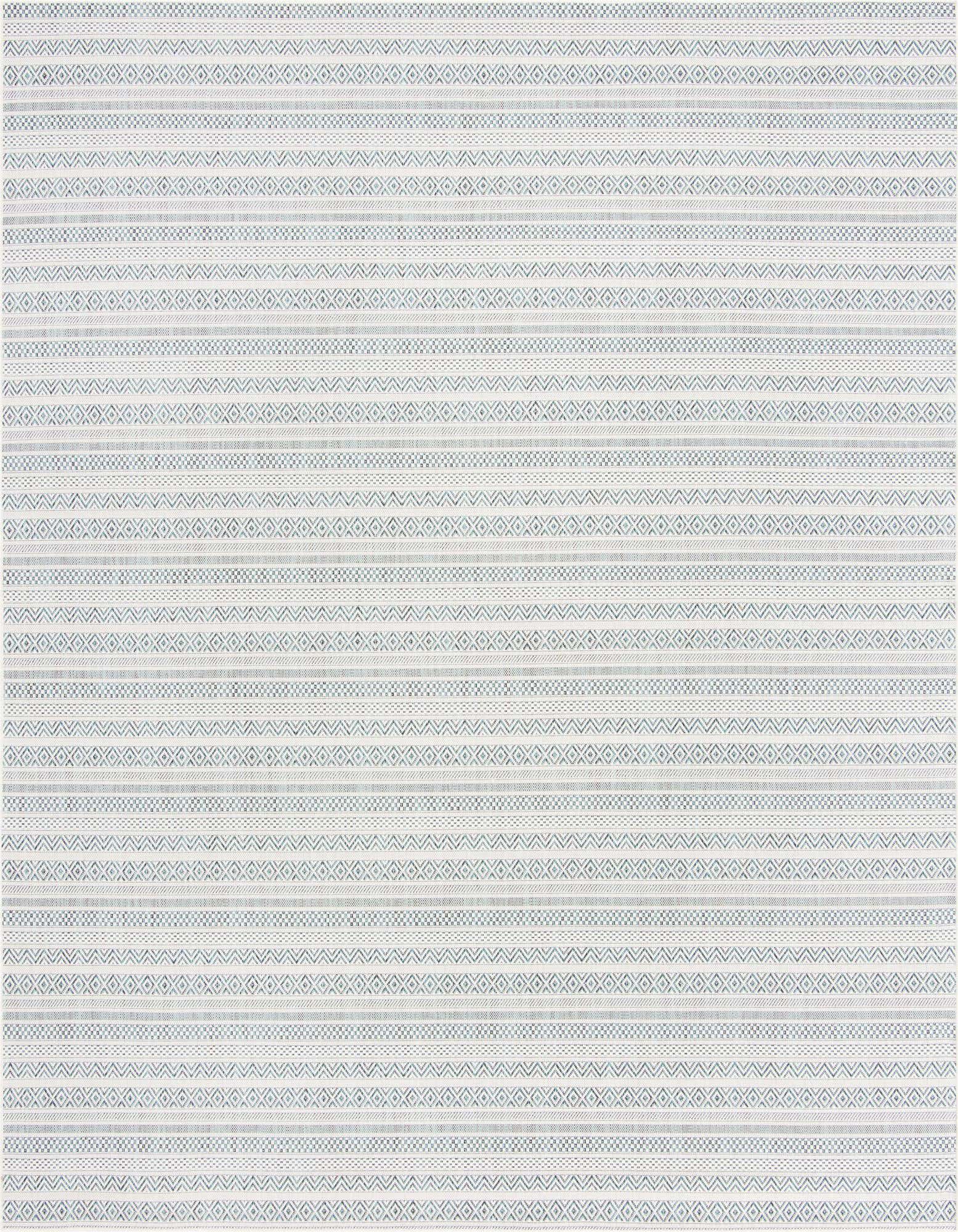 10' x 10' Easy-Clean Ribbon Indoor / Outdoor Square Rug