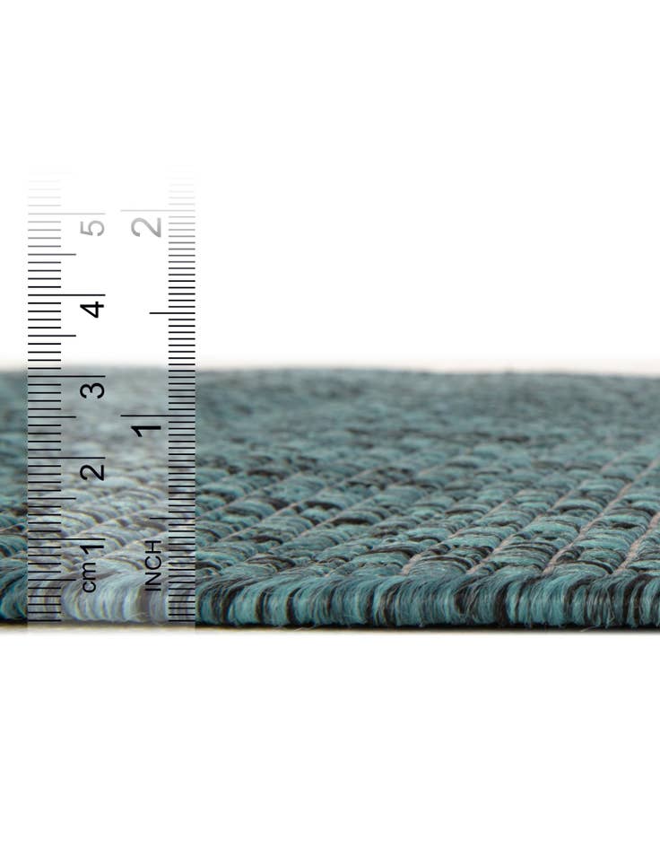 Detail image of 4' 1 x 4' 1 Easy-Clean Solid Indoor / Outdoor Square Rug