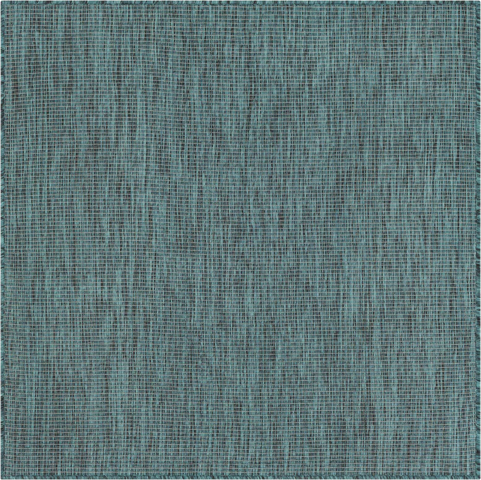 4' 1 x 4' 1 Easy-Clean Solid Indoor / Outdoor Square Rug