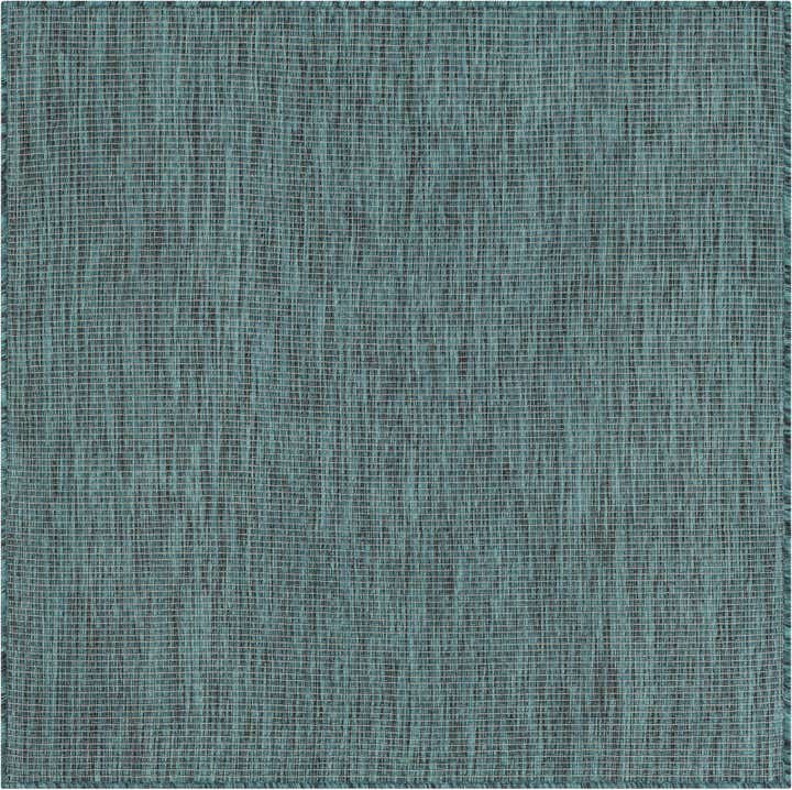 4' 1 x 4' 1 Easy-Clean Solid Indoor / Outdoor Square Rug
