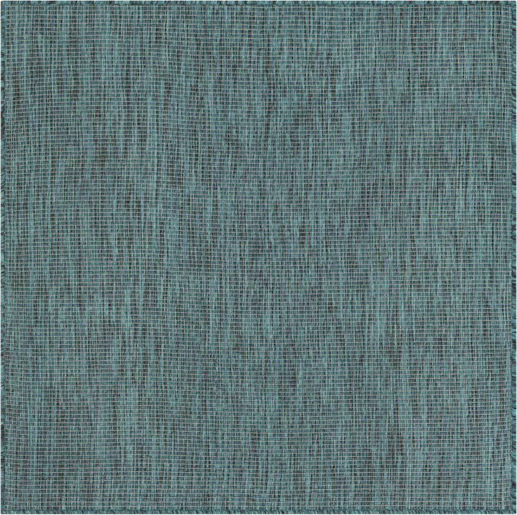 Detail image of 4' 1 x 4' 1 Easy-Clean Solid Indoor / Outdoor Square Rug