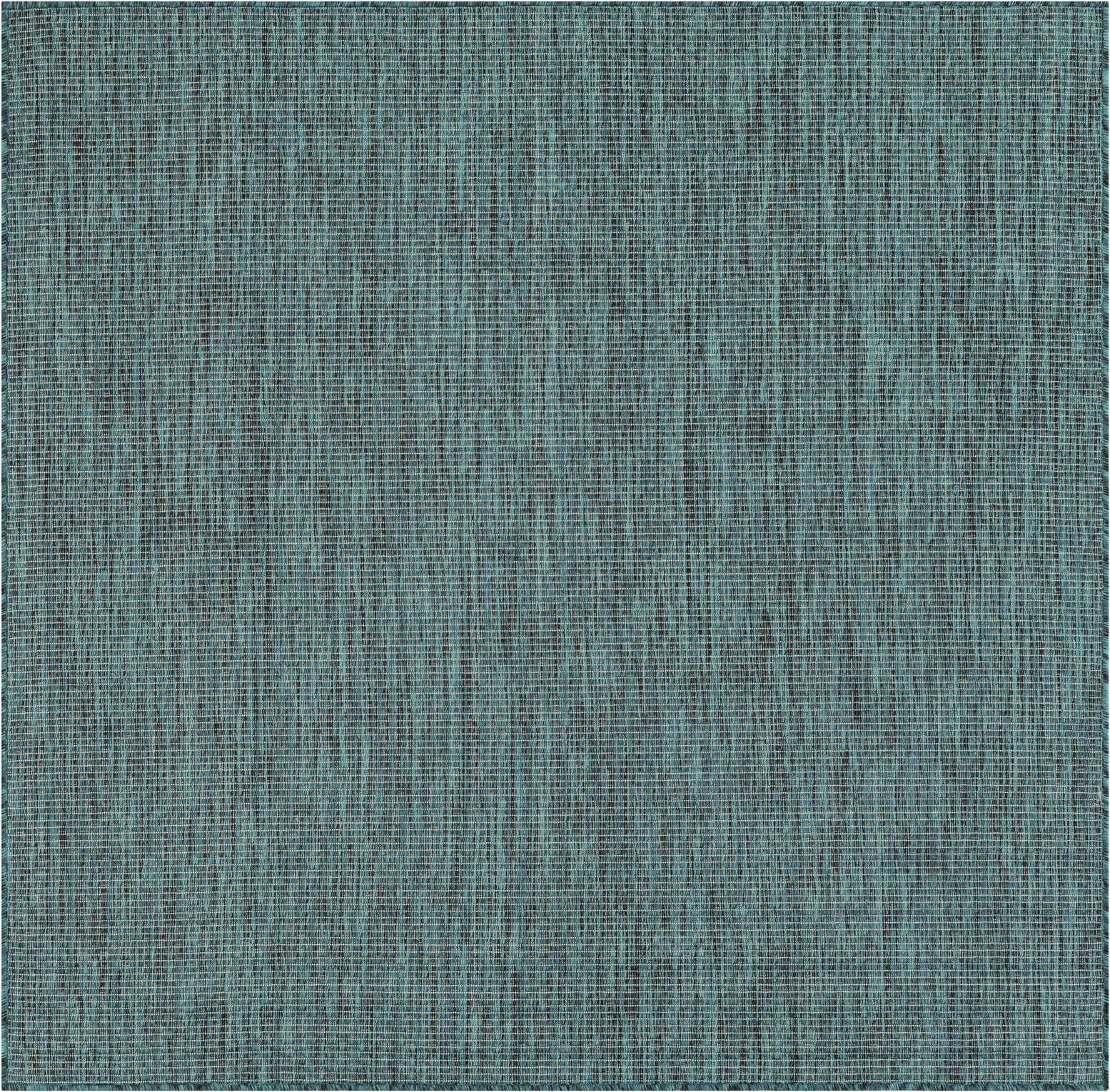 5' 3 x 5' 3 Easy-Clean Solid Indoor / Outdoor Square Rug
