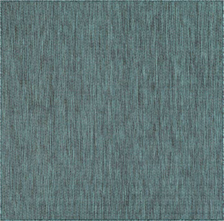 5' 3 x 5' 3 Easy-Clean Solid Indoor / Outdoor Square Rug