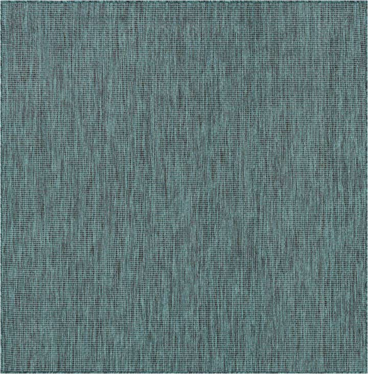 6' 1 x 6' 1 Easy-Clean Solid Indoor / Outdoor Square Rug