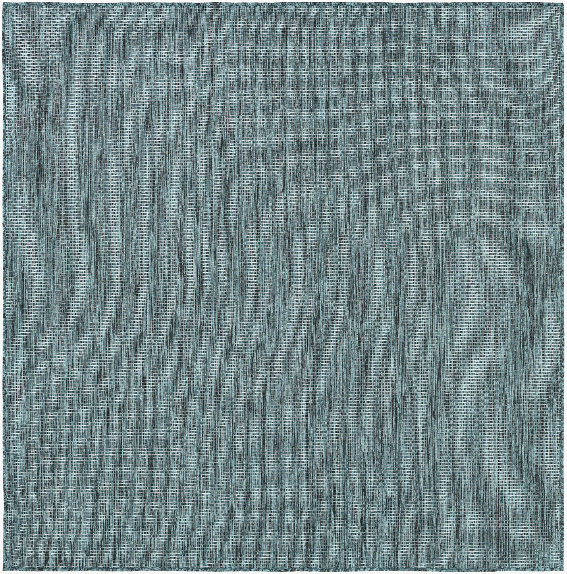 6' 1 x 6' 1  Washable Solid Indoor / Outdoor Square Rug