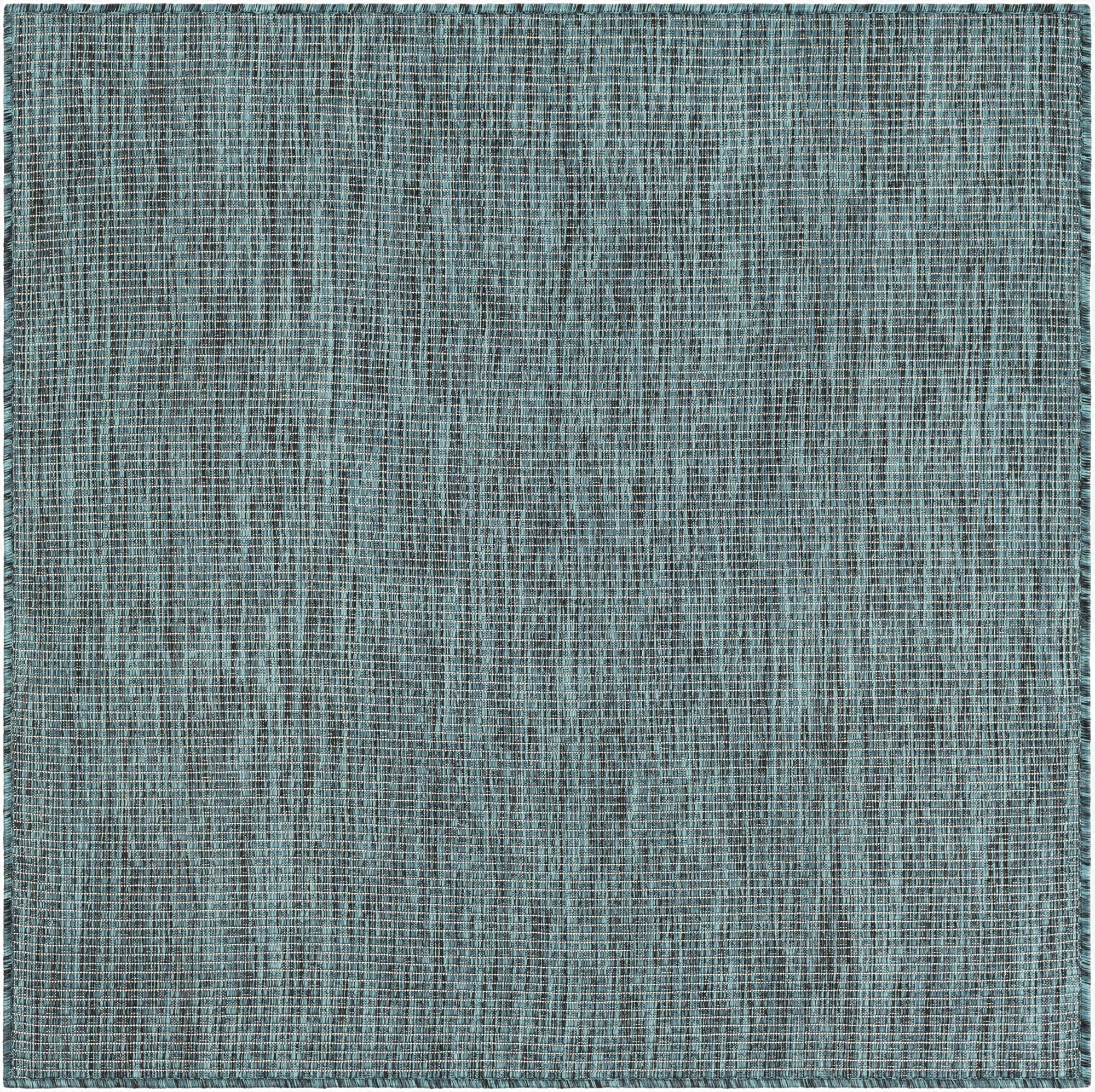 4' 1 x 4' 1  Washable Solid Indoor / Outdoor Square Rug