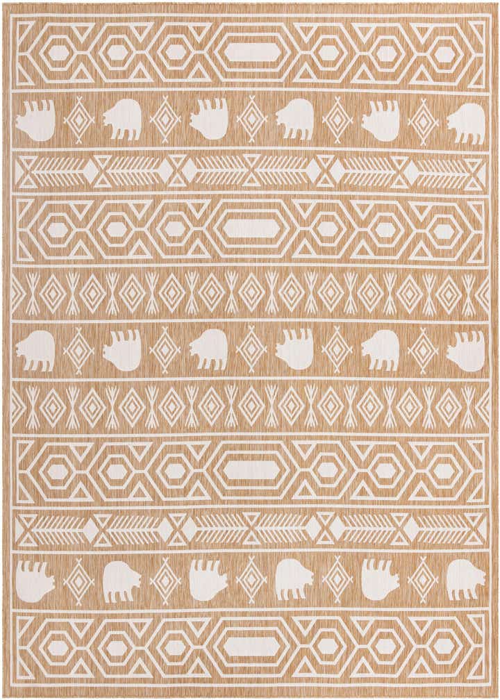 12' x 12' Easy-Clean Southwestern Indoor / Outdoor Square Rug