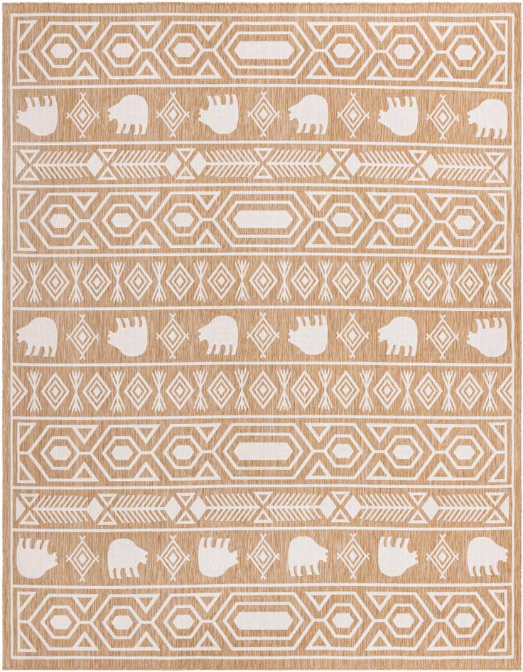 Detail image of 12' x 12' Easy-Clean Southwestern Indoor / Outdoor Square Rug