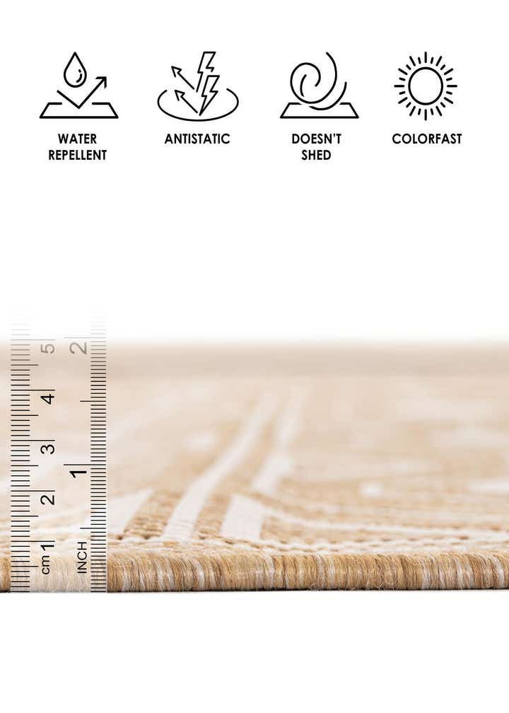 12' x 12' Easy-Clean Southwestern Indoor / Outdoor Square Rug