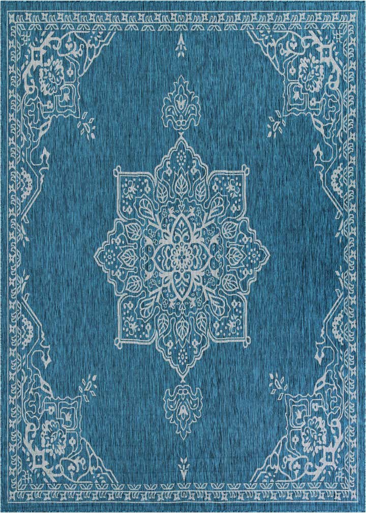 10' x 10' Easy-Clean Traditional Indoor / Outdoor Square Rug