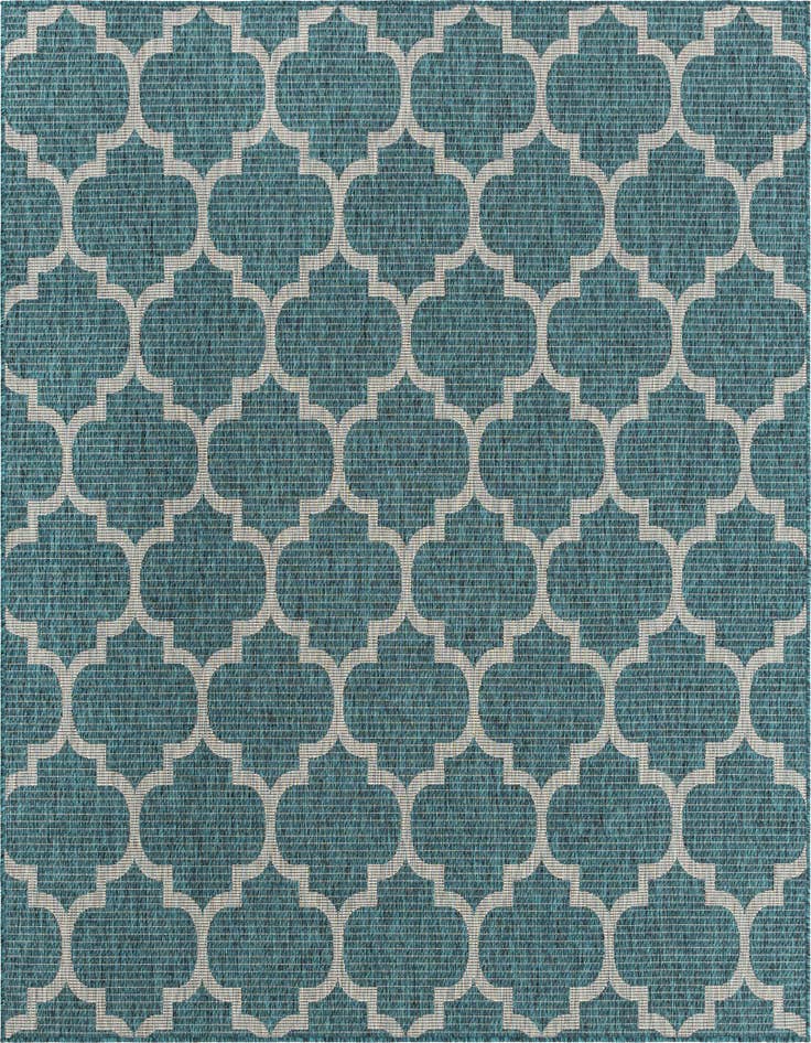 Detail image of 7' 10 x 7' 10 Easy-Clean Trellis Indoor / Outdoor Square Rug