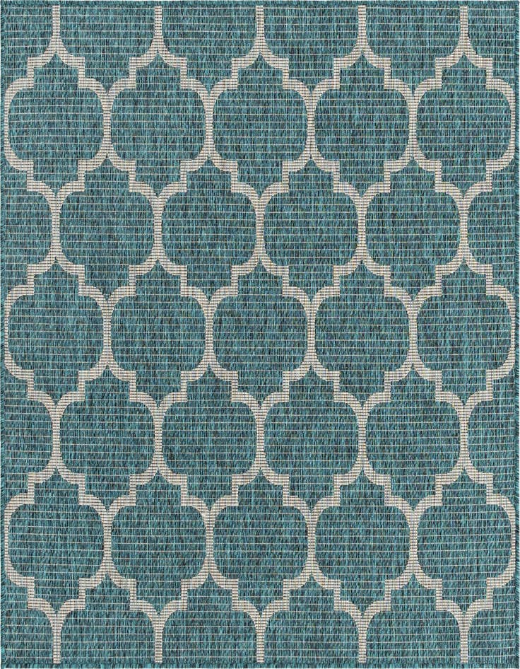 Detail image of 5' 3 x 5' 3 Easy-Clean Trellis Indoor / Outdoor Square Rug