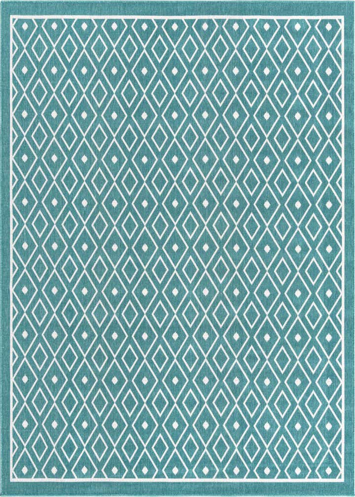 7' 10 x 7' 10 Easy-Clean Trellis Indoor / Outdoor Square Rug