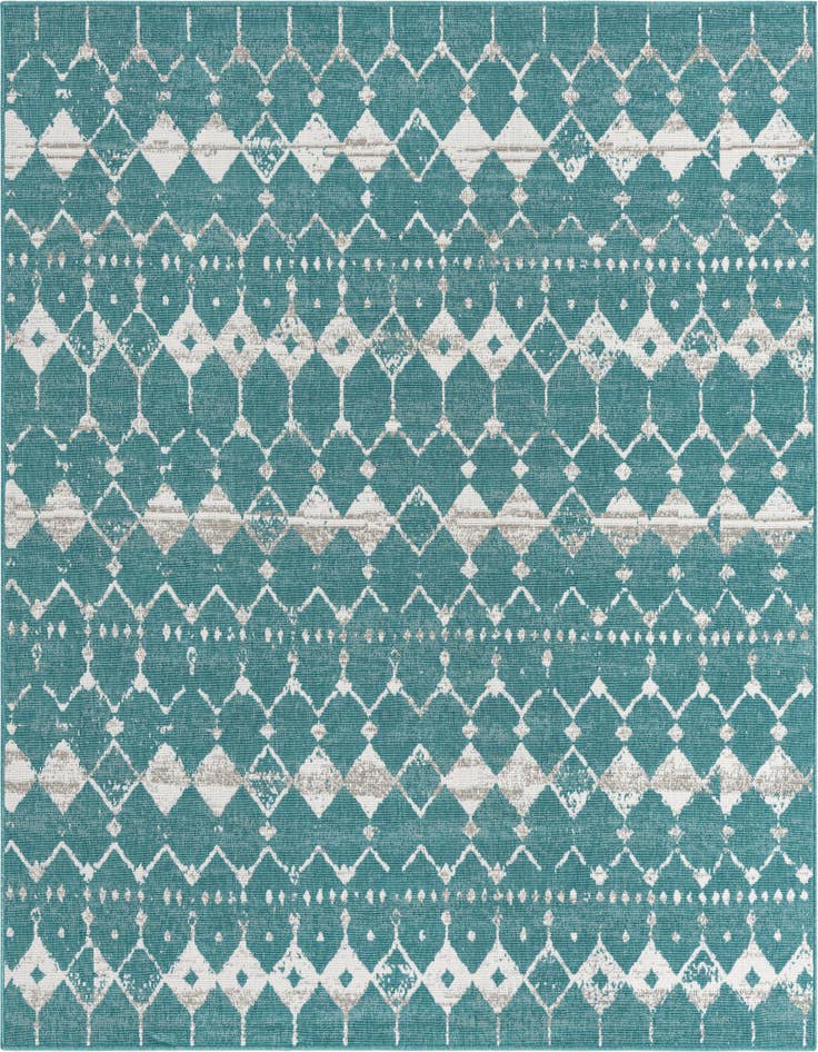 Detail image of 7' 10 x 7' 10 Easy-Clean Trellis Indoor / Outdoor Square Rug