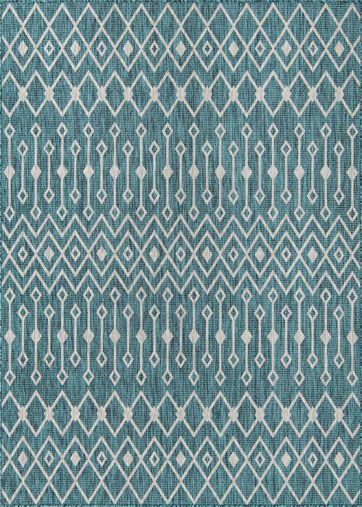 7' 10 x 7' 10 Easy-Clean Trellis Indoor / Outdoor Square Rug
