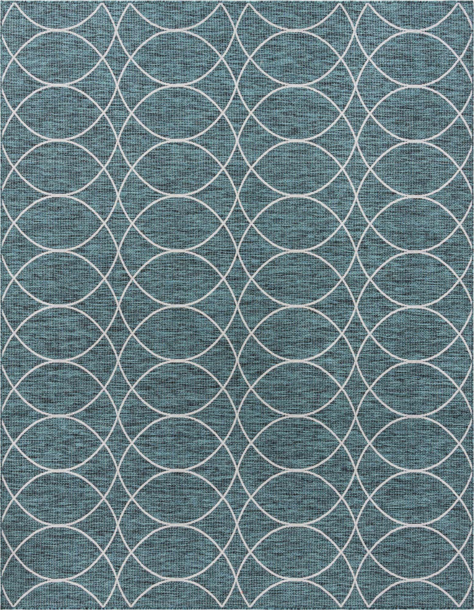 10' x 10' Easy-Clean Trellis Indoor / Outdoor Square Rug