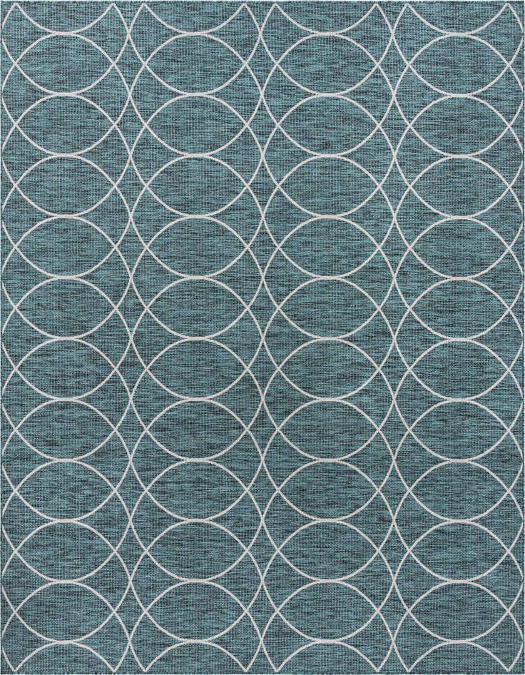 Detail image of 10' x 10' Easy-Clean Trellis Indoor / Outdoor Square Rug