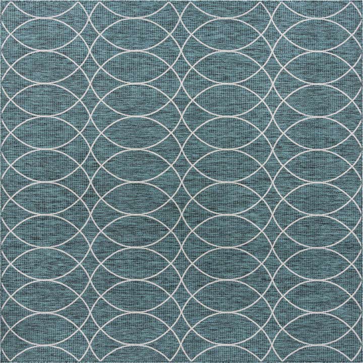 305cm x 305cm Easy-Clean Trellis Indoor / Outdoor Square Rug