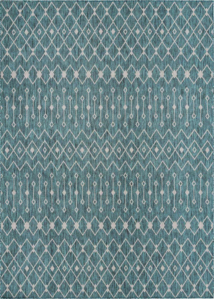 10' 8 x 10' 8 Easy-Clean Trellis Indoor / Outdoor Square Rug