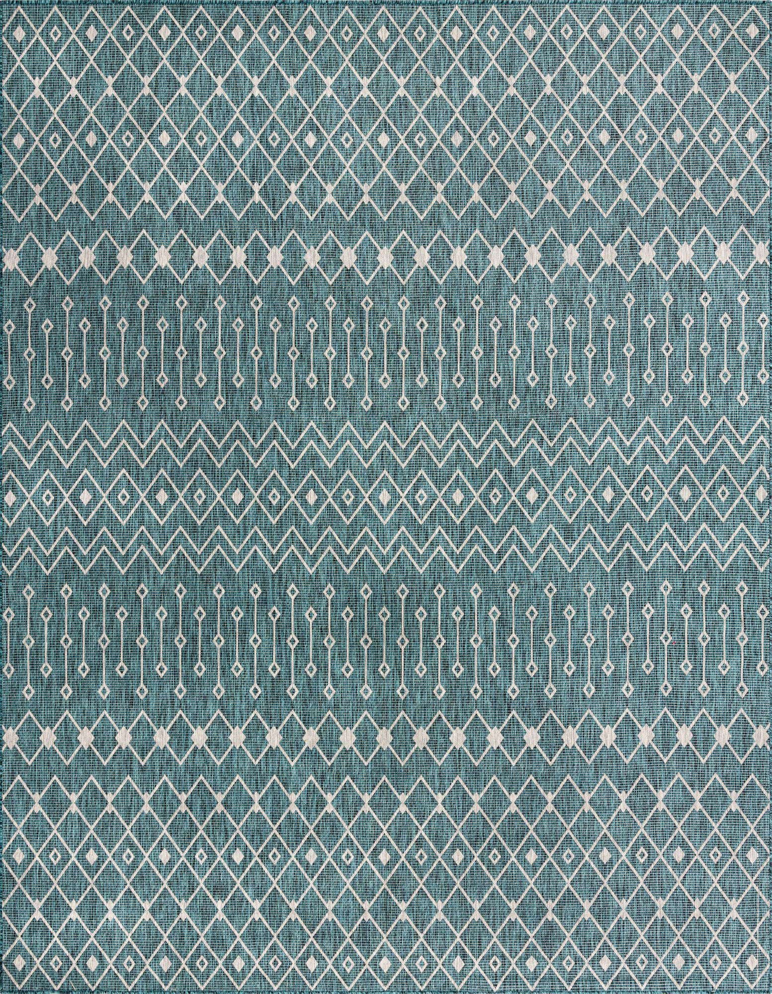 13' x 13' Easy-Clean Trellis Indoor / Outdoor Square Rug