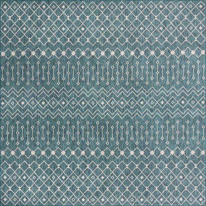13' x 13' Easy-Clean Trellis Indoor / Outdoor Square Rug