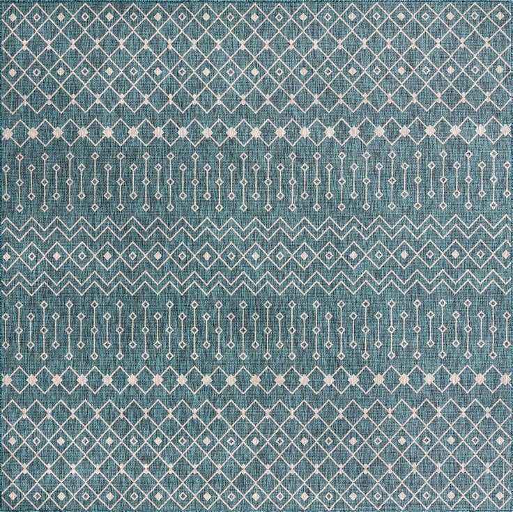 Detail image of 13' x 13' Easy-Clean Trellis Indoor / Outdoor Square Rug