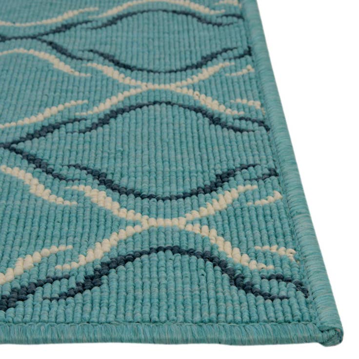 Detail image of 7' 10 x 7' 10 Easy-Clean Trellis Indoor / Outdoor Square Rug