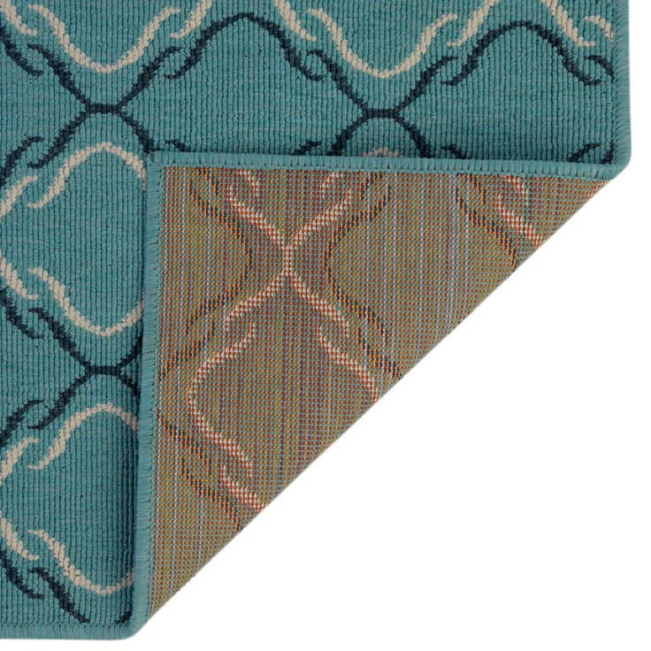 Detail image of 7' 10 x 7' 10 Easy-Clean Trellis Indoor / Outdoor Square Rug