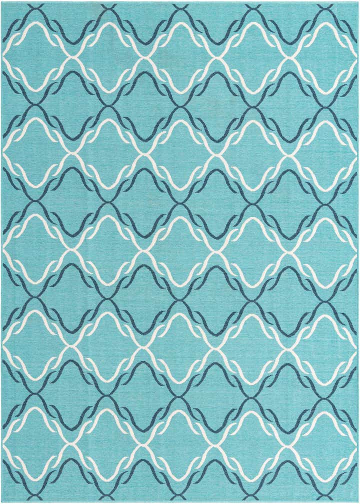 7' 10 x 7' 10 Easy-Clean Trellis Indoor / Outdoor Square Rug
