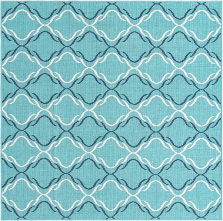 Detail image of 7' 10 x 7' 10 Easy-Clean Trellis Indoor / Outdoor Square Rug