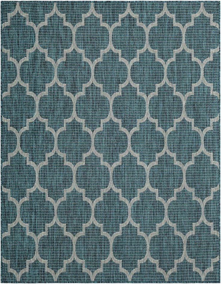 Detail image of 6' x 6' Easy-Clean Trellis Indoor / Outdoor Square Rug