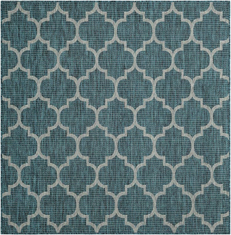 Detail image of 6' x 6' Easy-Clean Trellis Indoor / Outdoor Square Rug