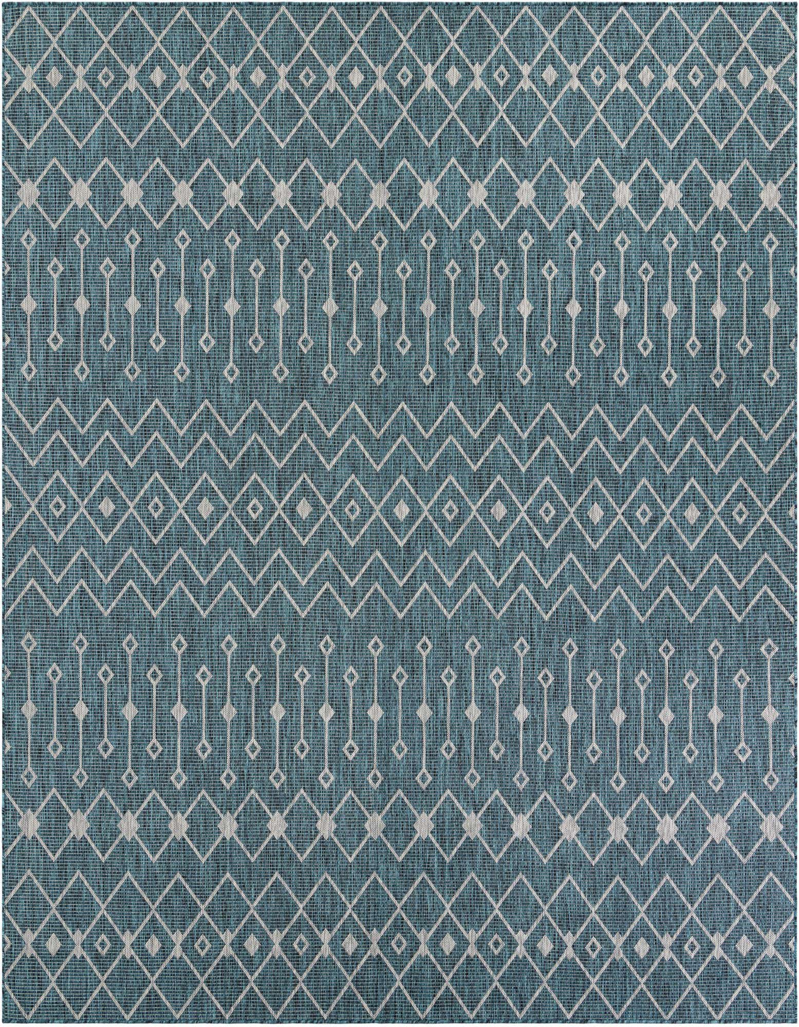 10' x 10' Easy-Clean Trellis Indoor / Outdoor Square Rug