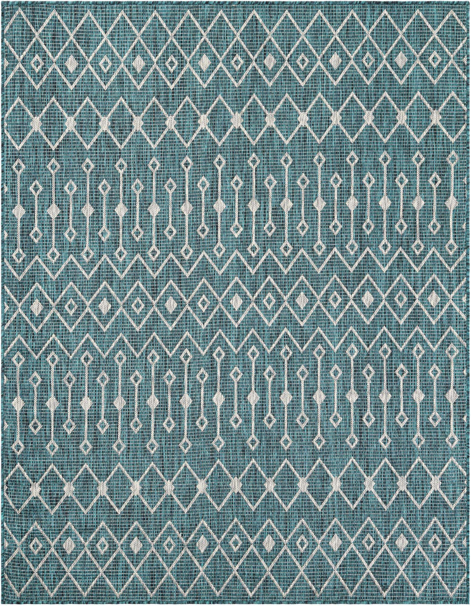 6' x 6' Easy-Clean Trellis Indoor / Outdoor Square Rug