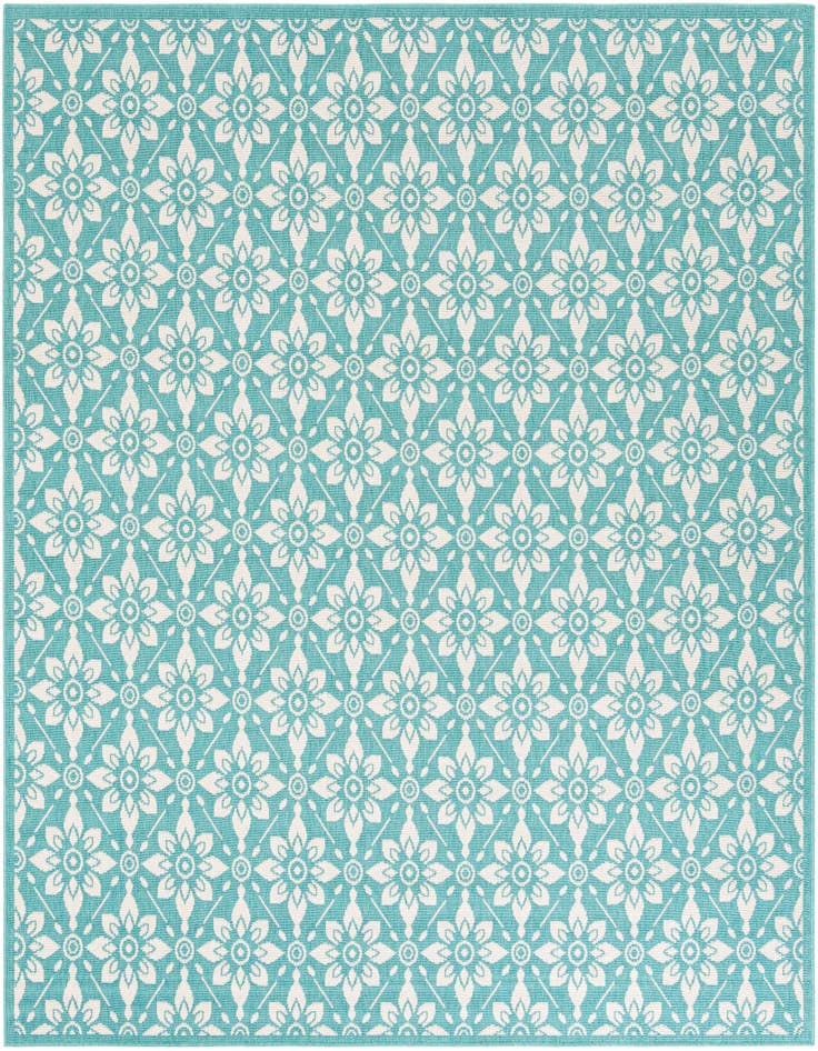 Detail image of 7' 10 x 7' 10 Easy-Clean Trellis Indoor / Outdoor Square Rug