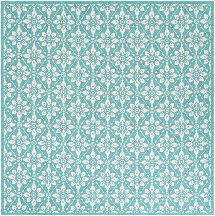Detail image of 7' 10 x 7' 10 Easy-Clean Trellis Indoor / Outdoor Square Rug