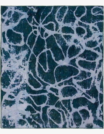 5' 5 x 6' 4 Hand Knotted Ultra Vintage Persian Wool Square Rug