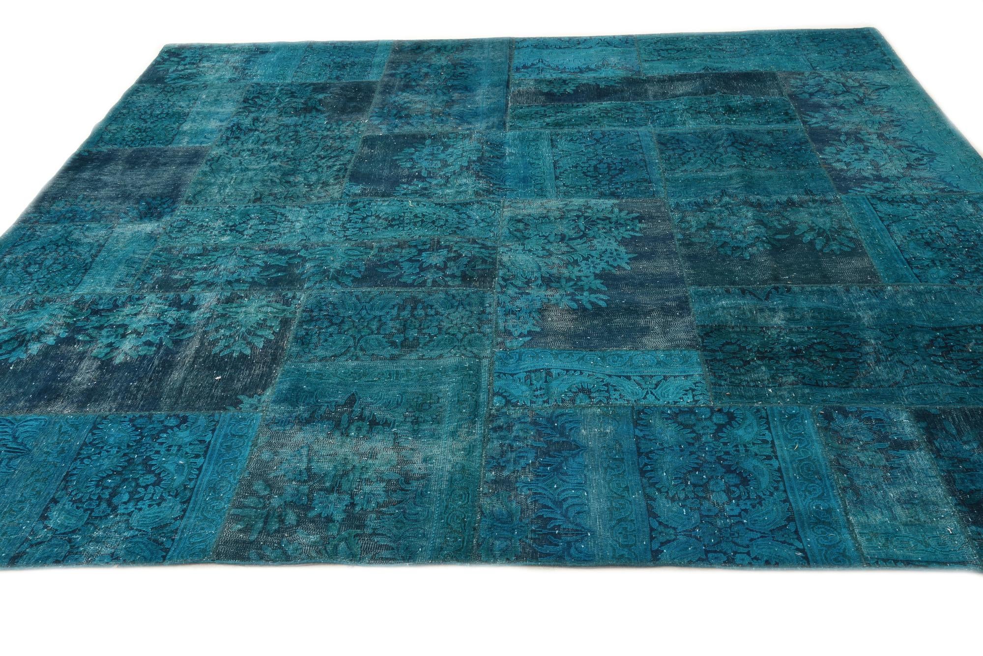 9' 10 x 9' 11 Hand Knotted Ultra Vintage Persian Wool Square Rug