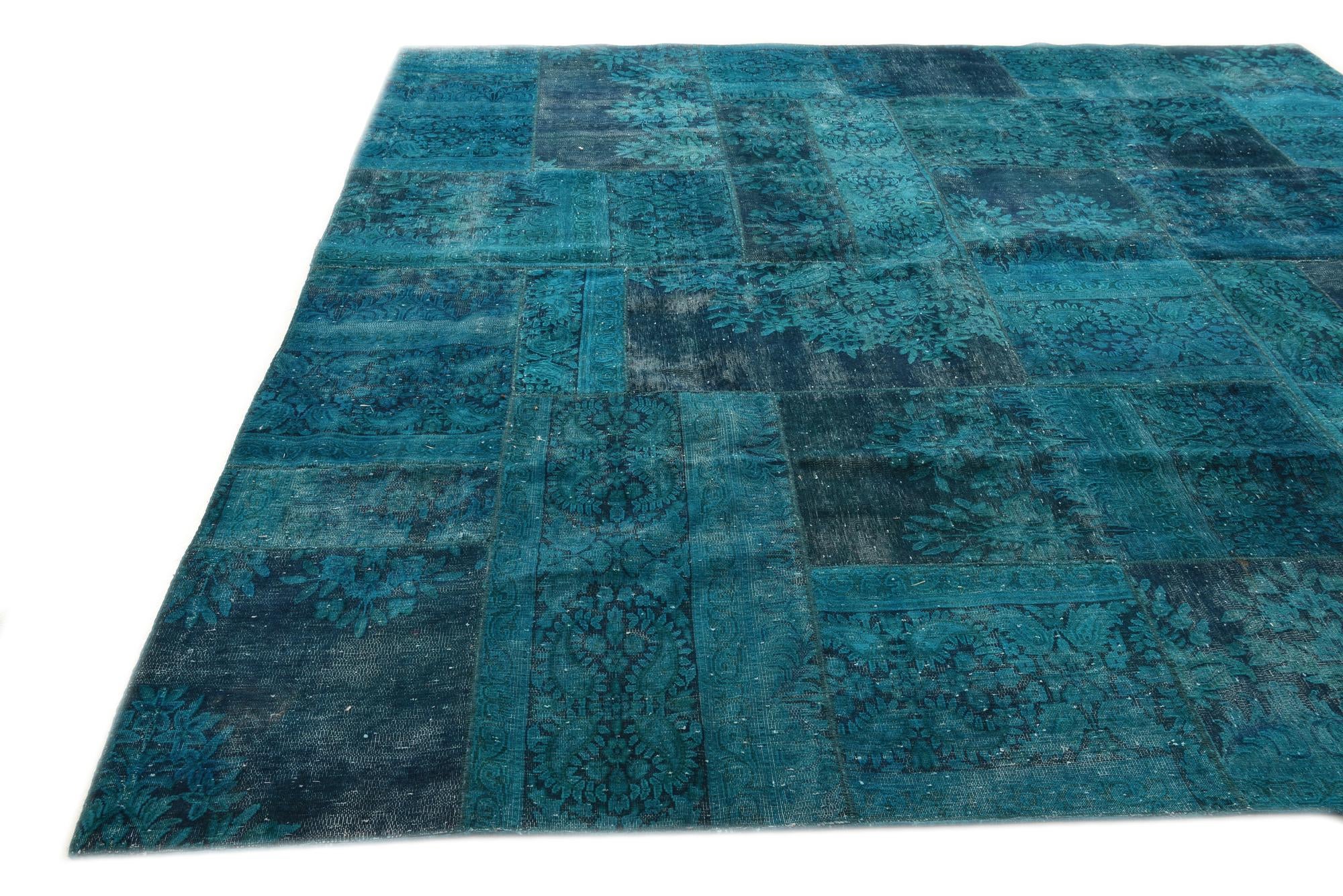 9' 10 x 9' 11 Hand Knotted Ultra Vintage Persian Wool Square Rug